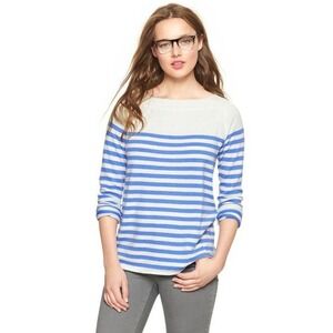 Gap Eversoft Sweater Wool Blend‎ Womens Size Small Preppy Nautical Striped Soft